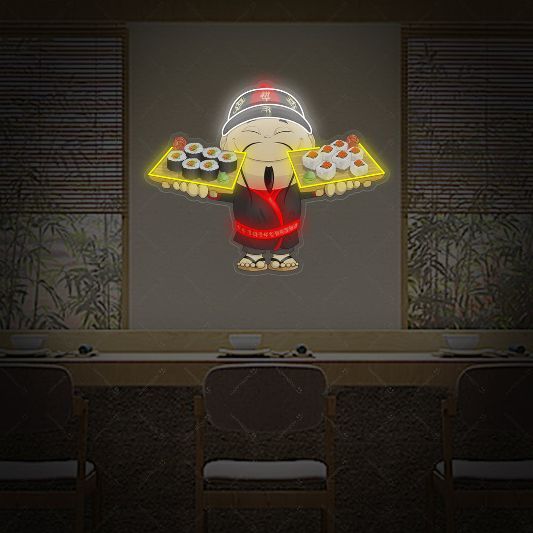 Kok van Sushi Neonbord, Japanse Restaurant Decor