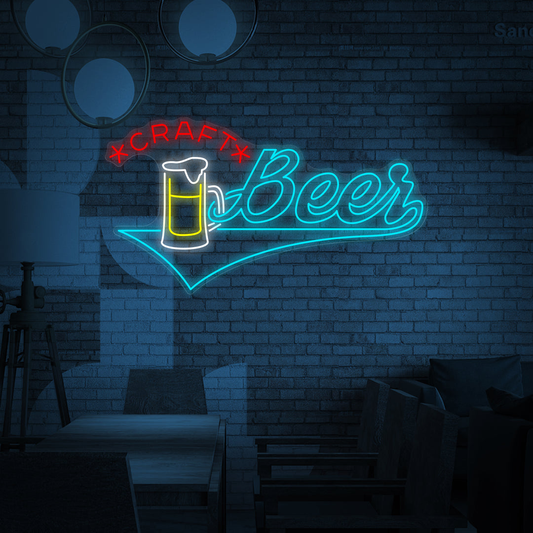 "Craft Beer Mok Bar" Neon Verlichting