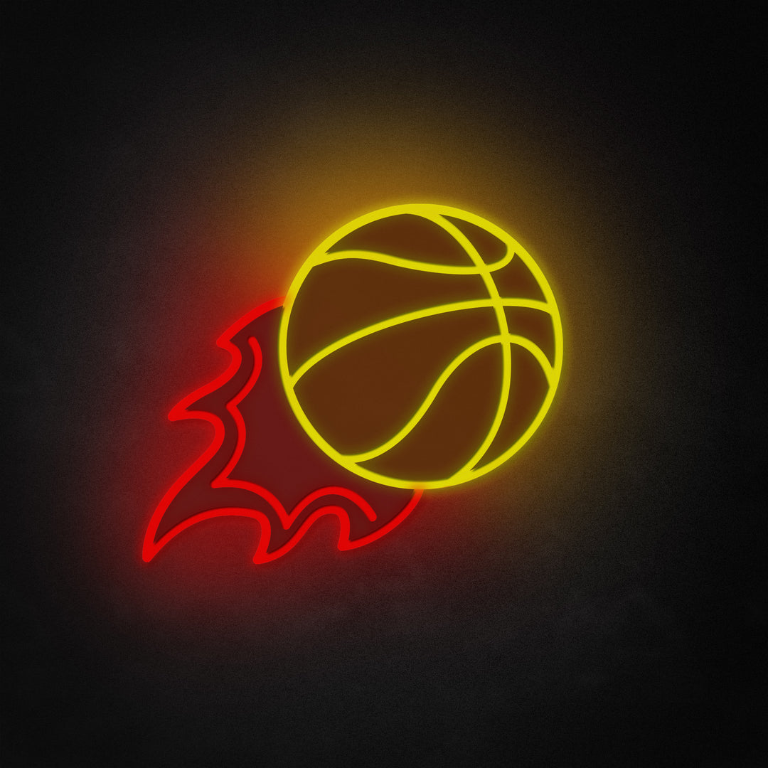 "Flaming Basketbal" Neon Like