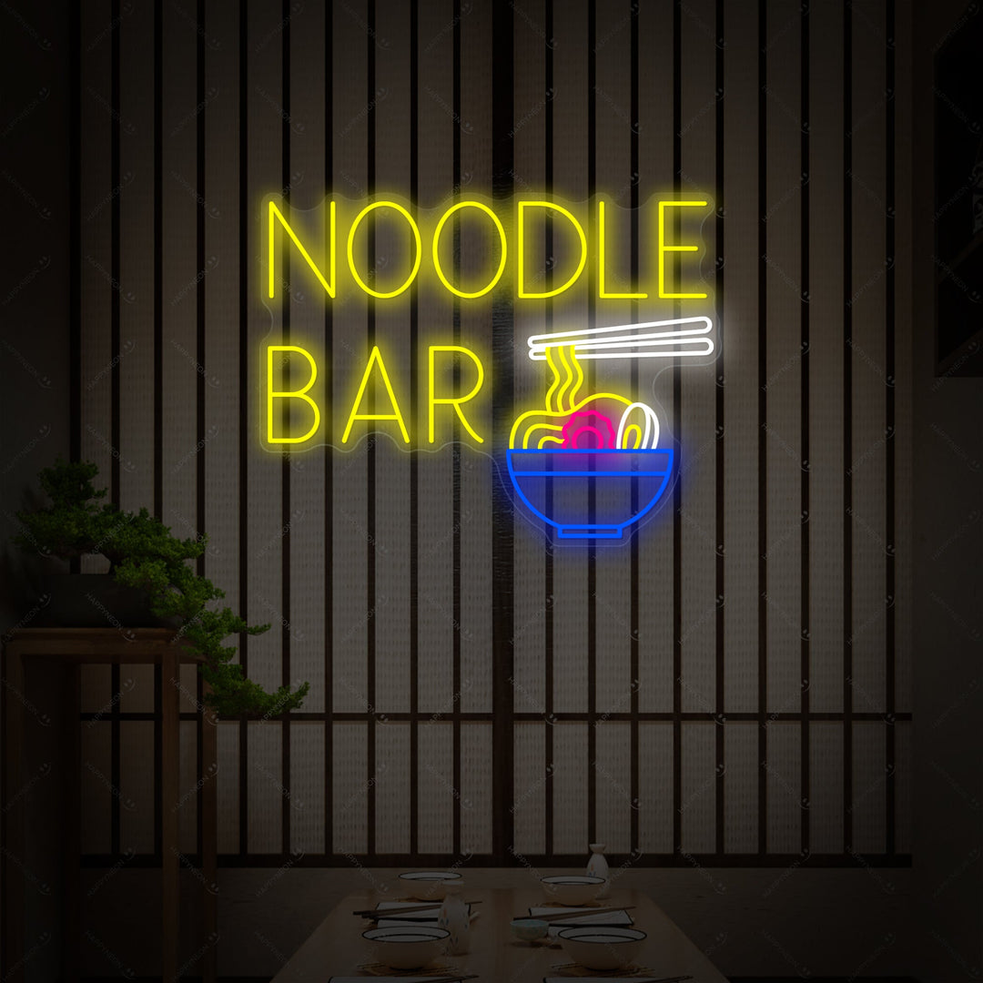 Noodle Bar Neonbord, Japans Restaurantdecor