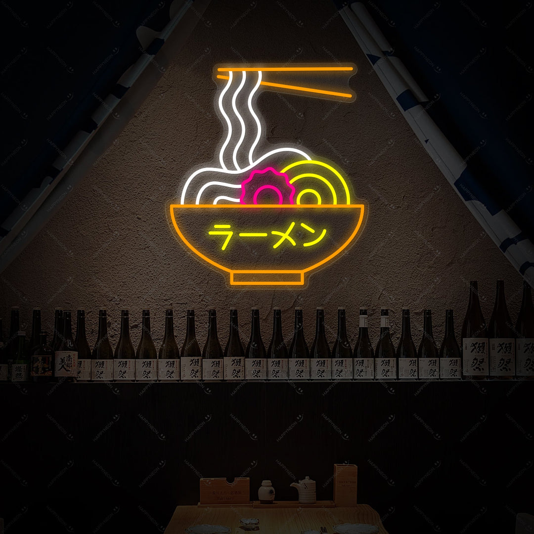 Japanse noedel Ramen Neonbord, Japans Restaurant Decor