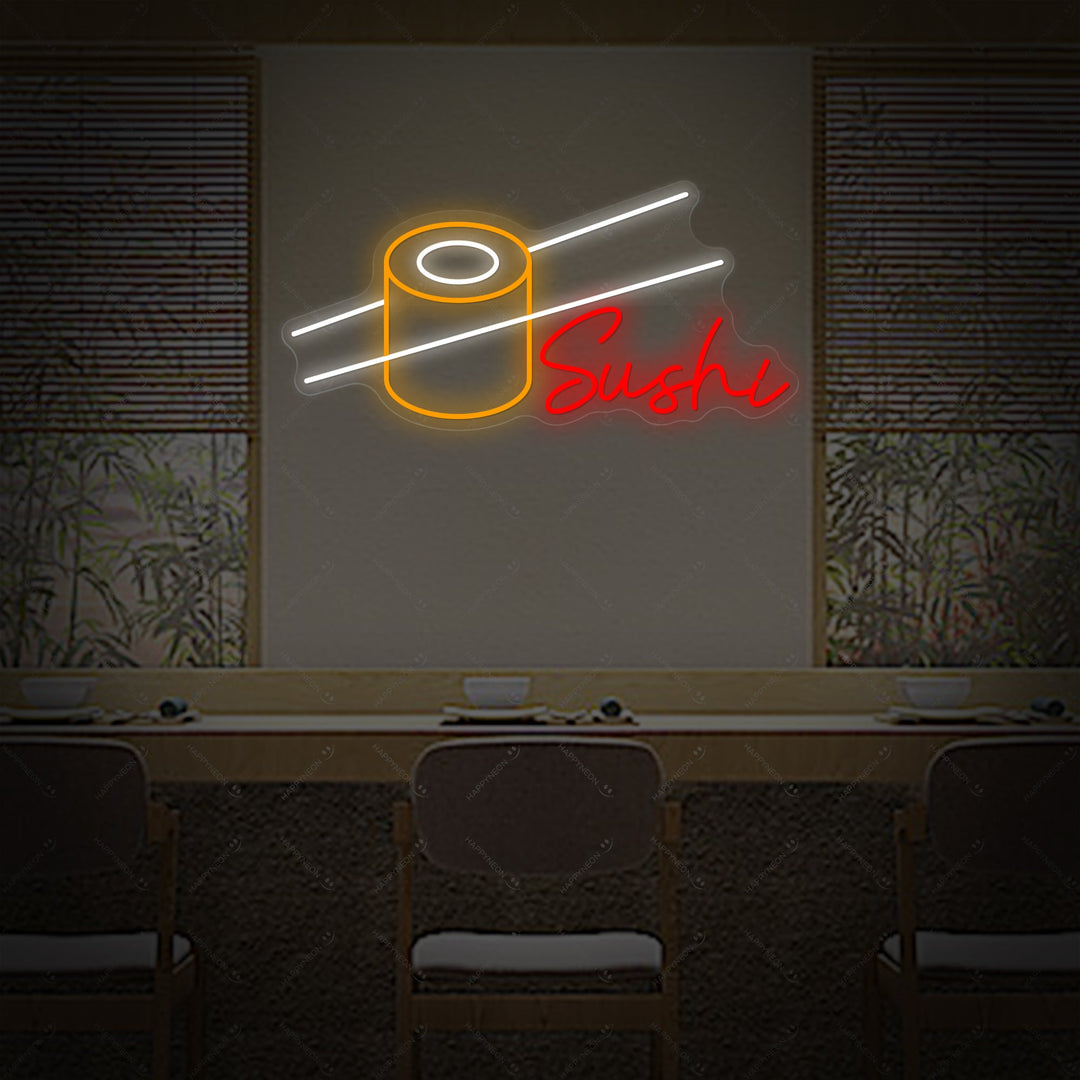 Sushi Roll Neonbord, Japanse Restaurant Decor