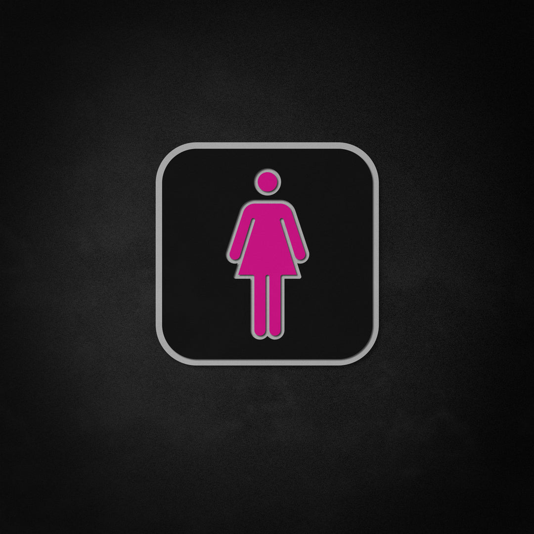 "Vrouw vrouwelijk toilet decor" Neon Like