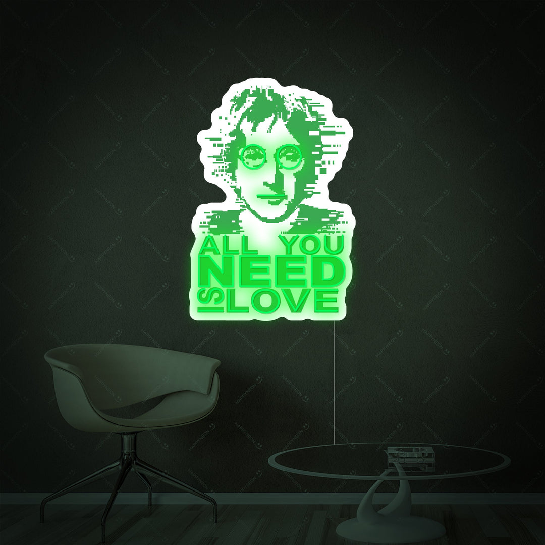 "All You Need Is Love" Neonbord