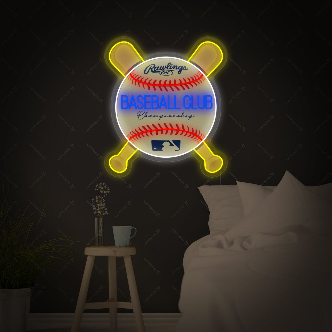 "Baseball Club" Neonbord