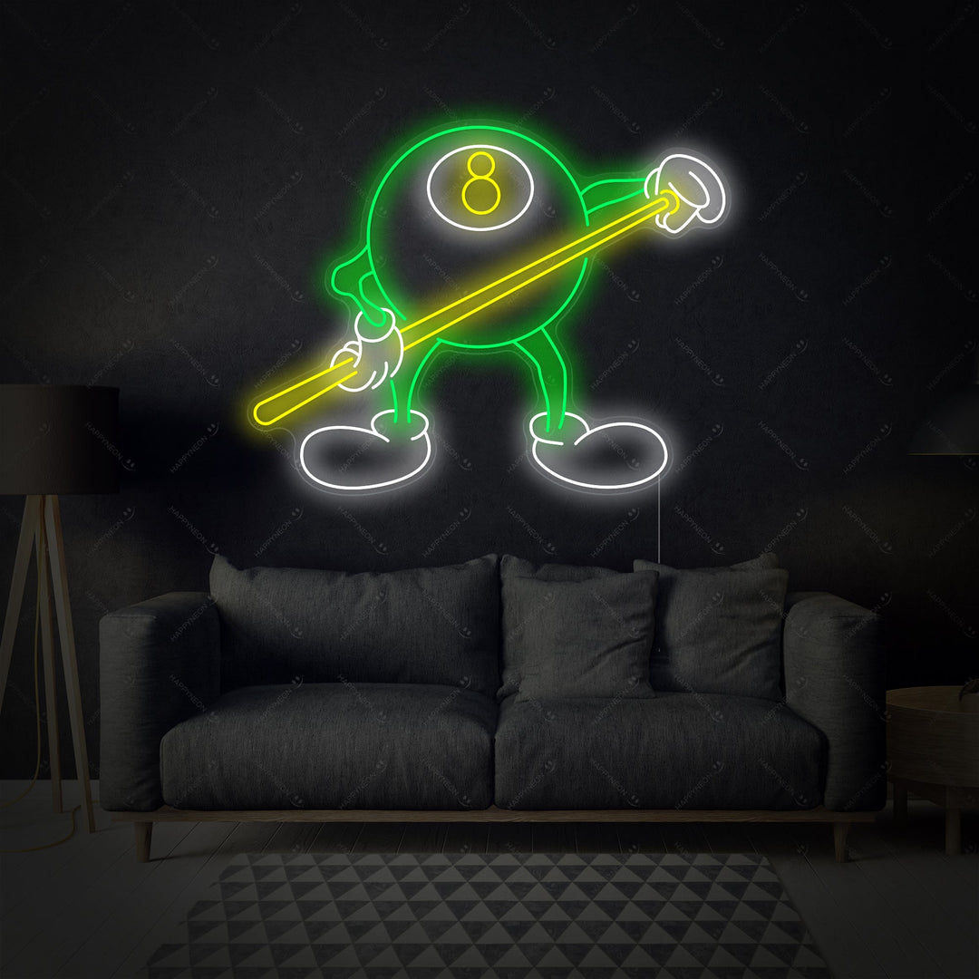 "Biljart Man" Neonbord