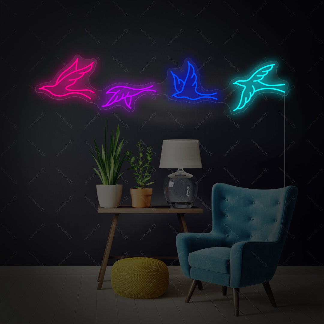 "Vogels" Neonbord