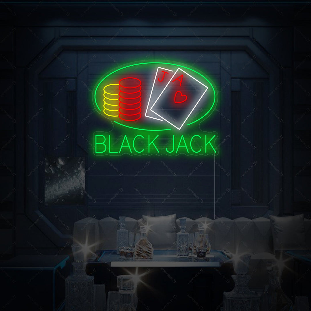 "Black Jack" Neonbord