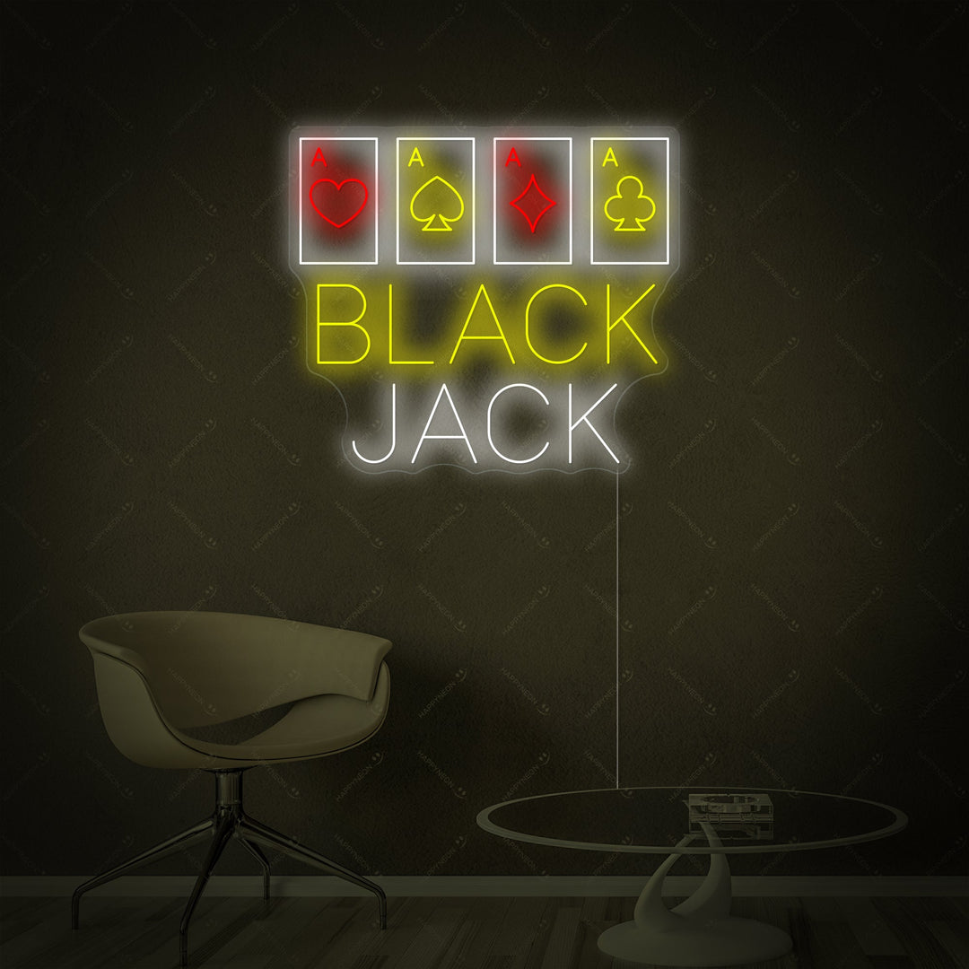 "Black Jack" Neonbord