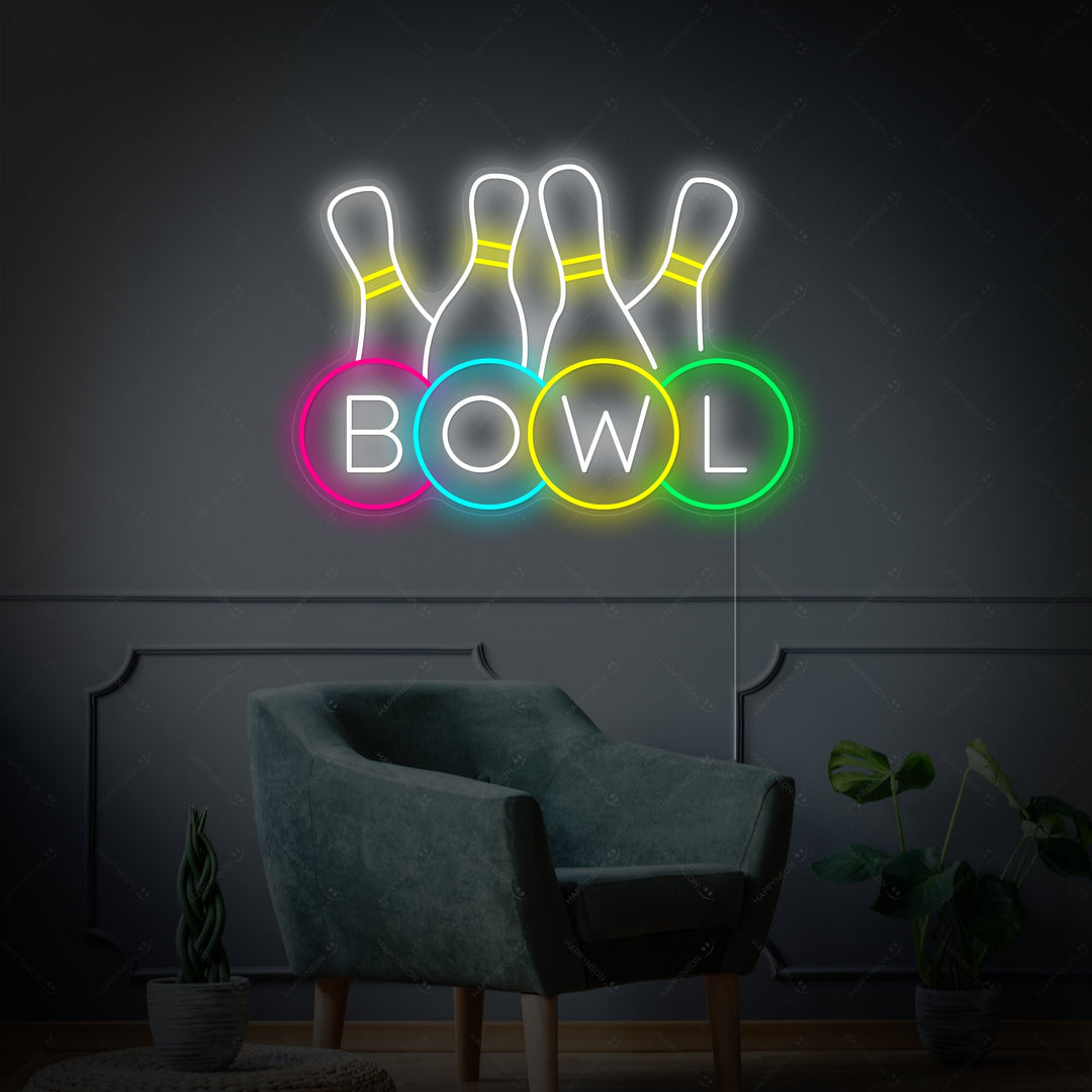 "Het Embleem van de bowlingswinkel" Neonbord