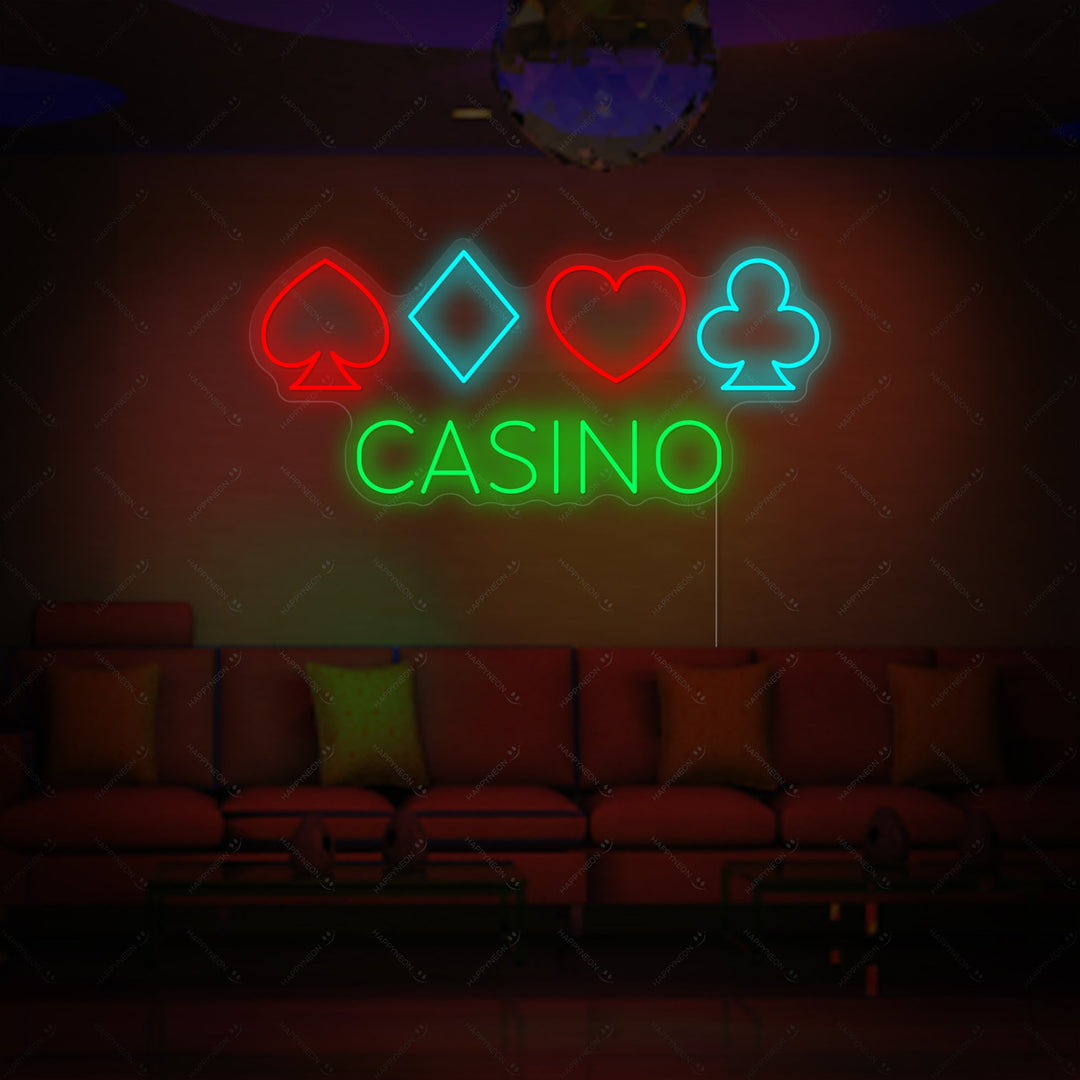"Casino Poker" Neonbord