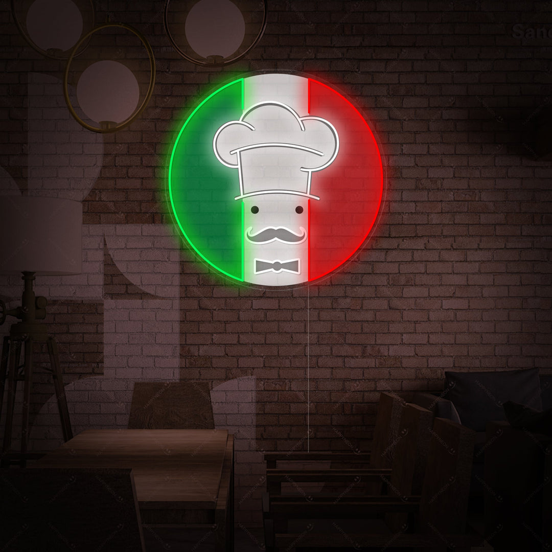 "Chef Italiaans Restaurant Logo" Neonbord