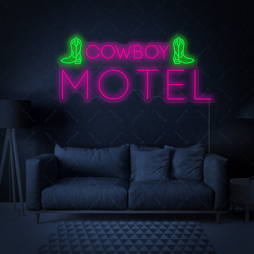 "Cowboy Motel" Neonbord