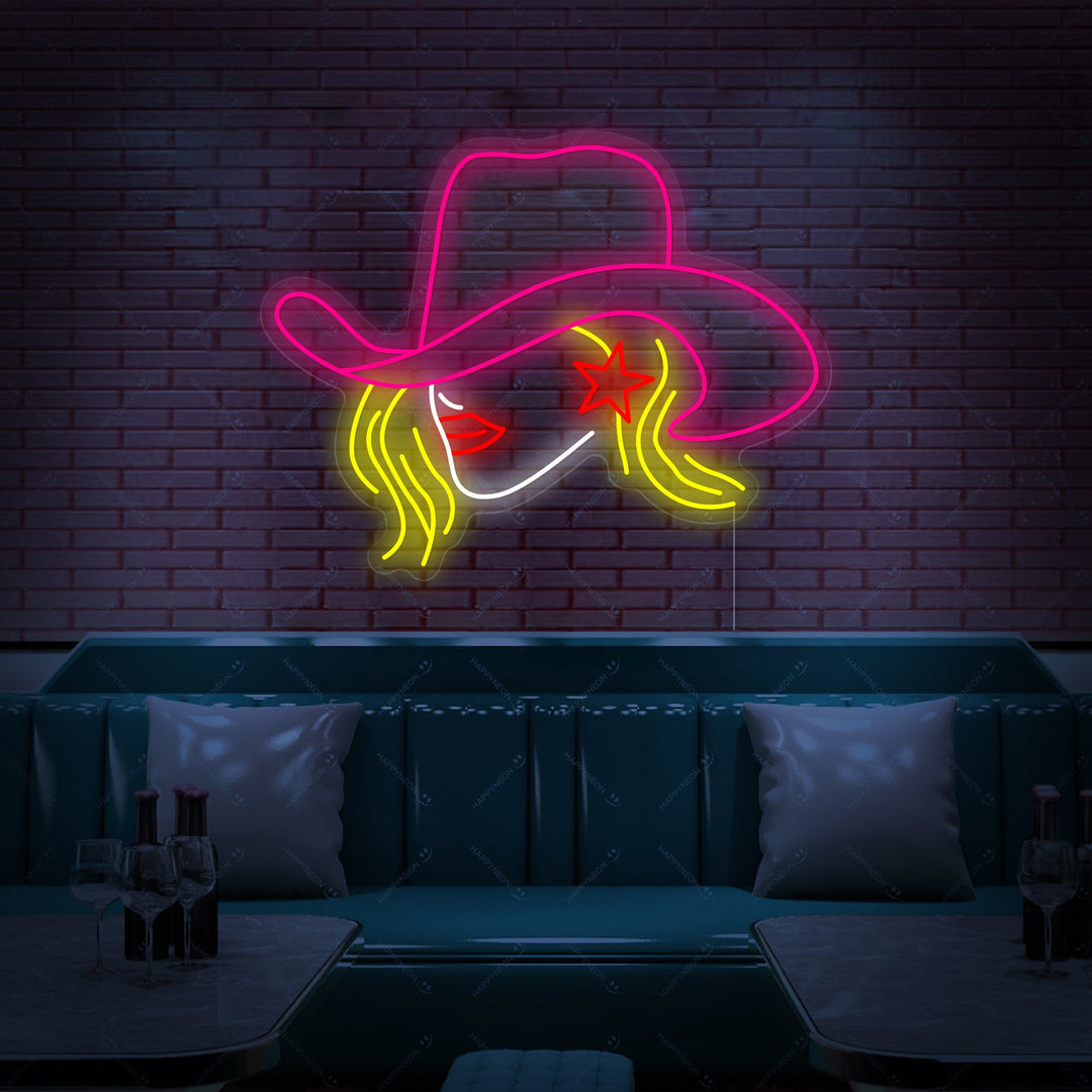 "Cowgirl" Neonbord