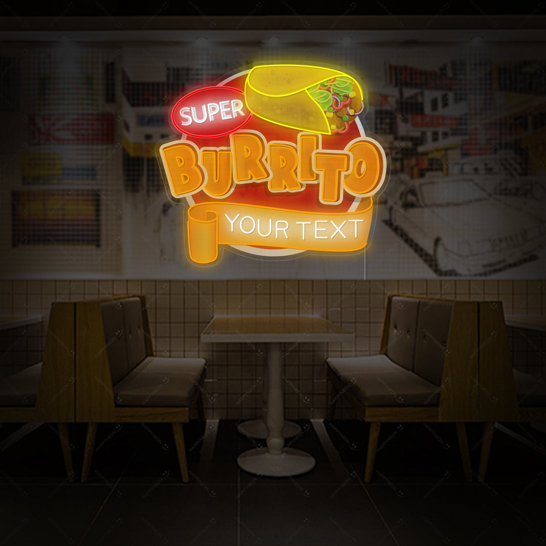 "Logo aangepaste burrito" Neonbord