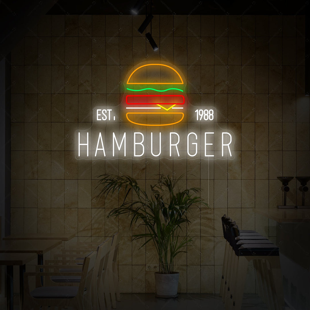 "Aangepaste Hamburger Logo" Neonbord