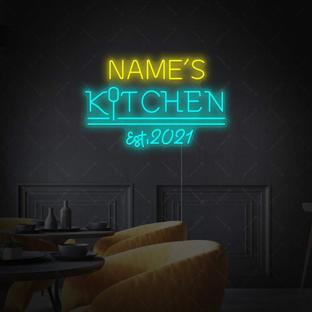 "Aangepaste keuken Logo" Neonbord