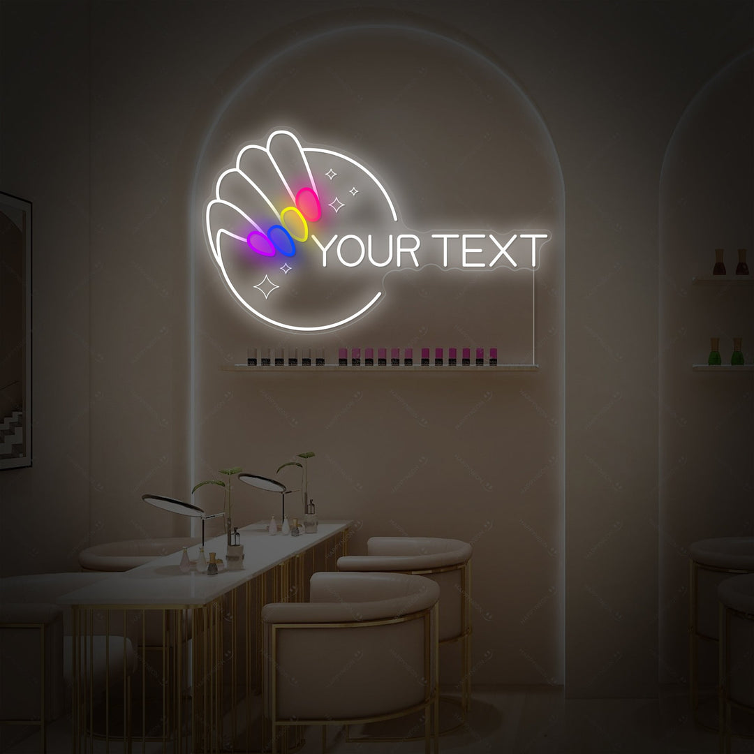 "Aangepaste Nagel Logo" Neonbord
