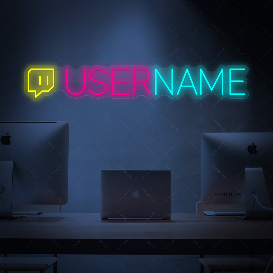 "Aangepast Twitch-logo" Neonbord
