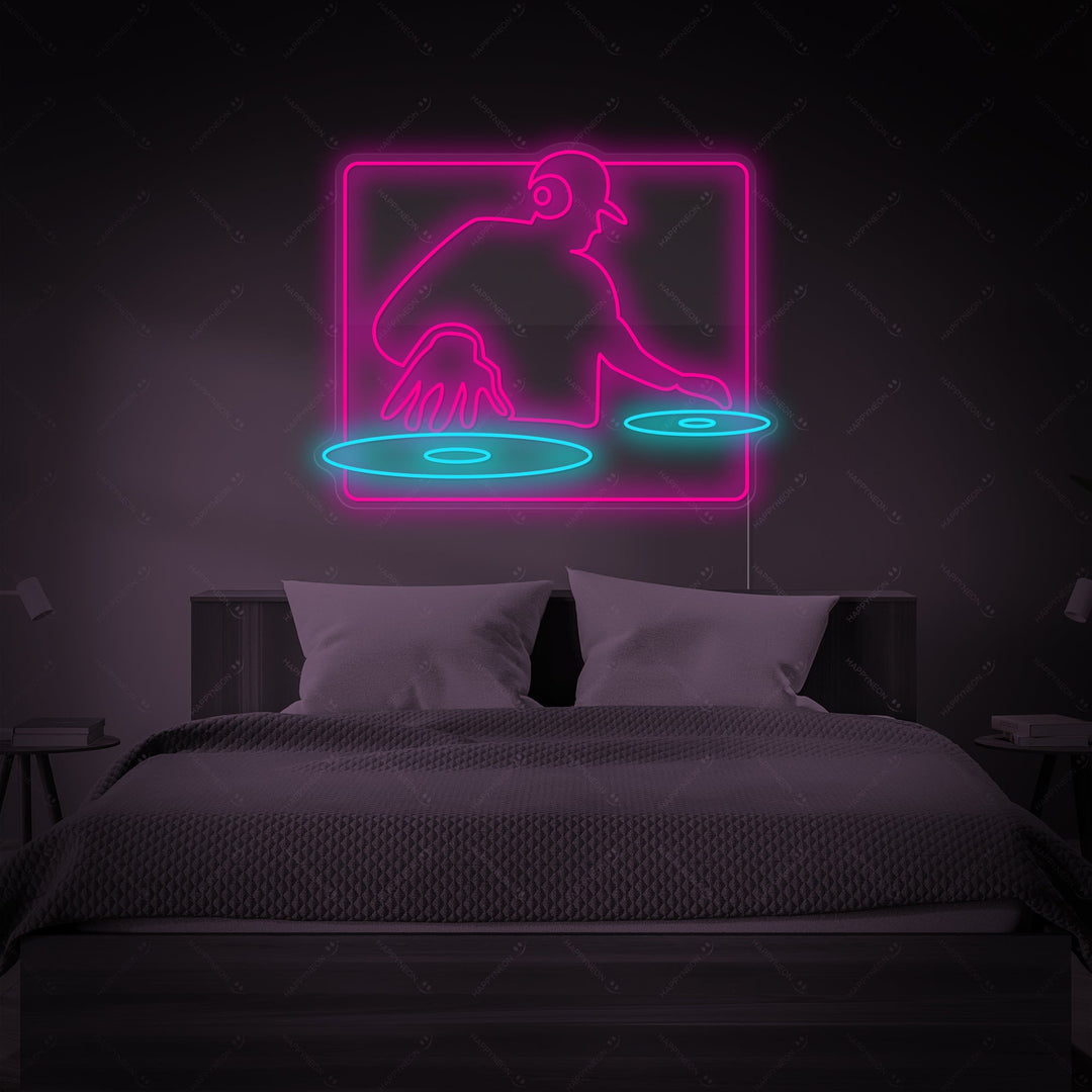 "Dj spelen" Neonbord