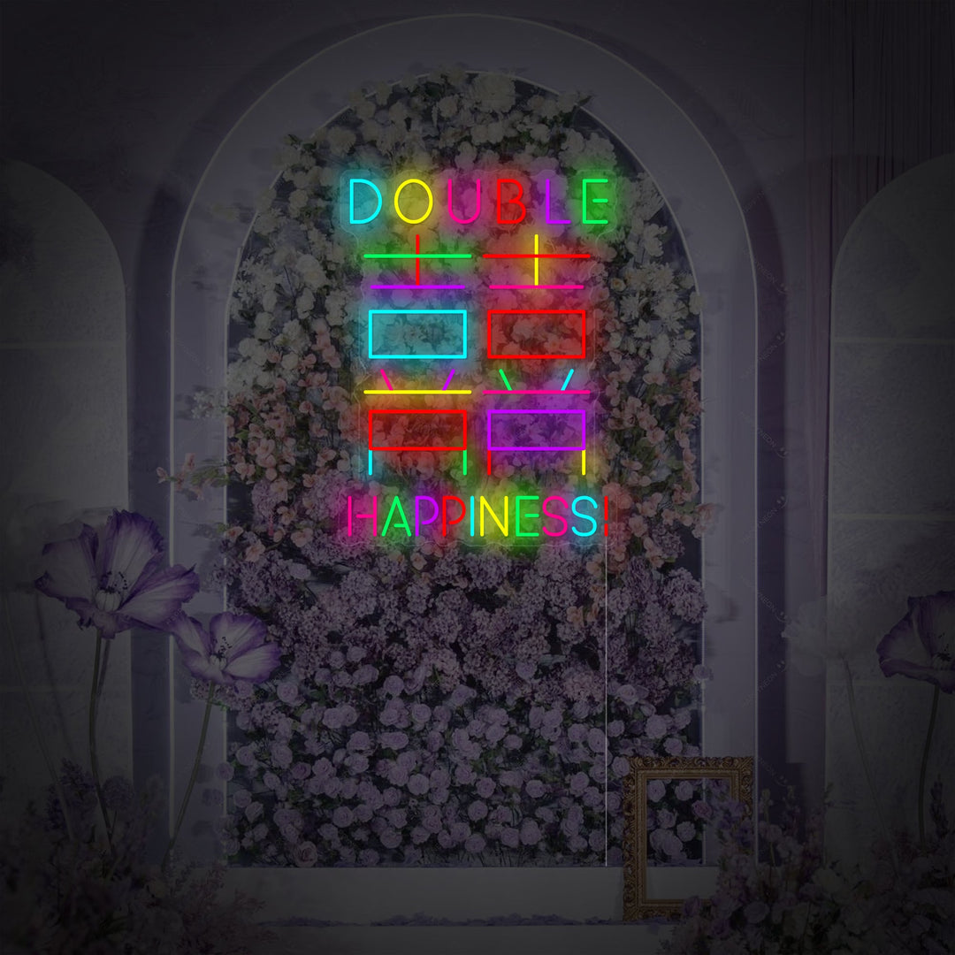 "Dubbel geluk" Neonbord
