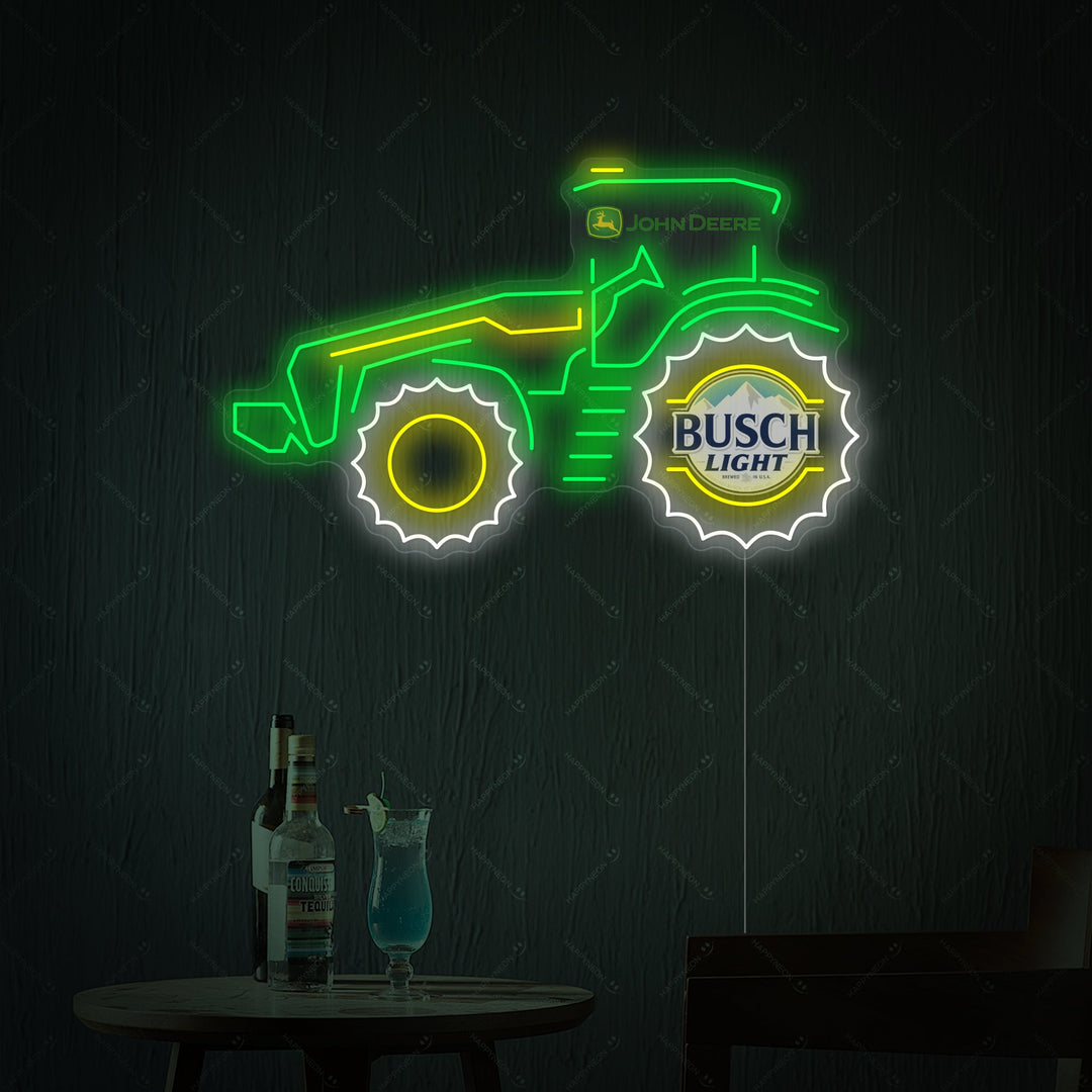 "Boer trekker en bier logo" Neonbord