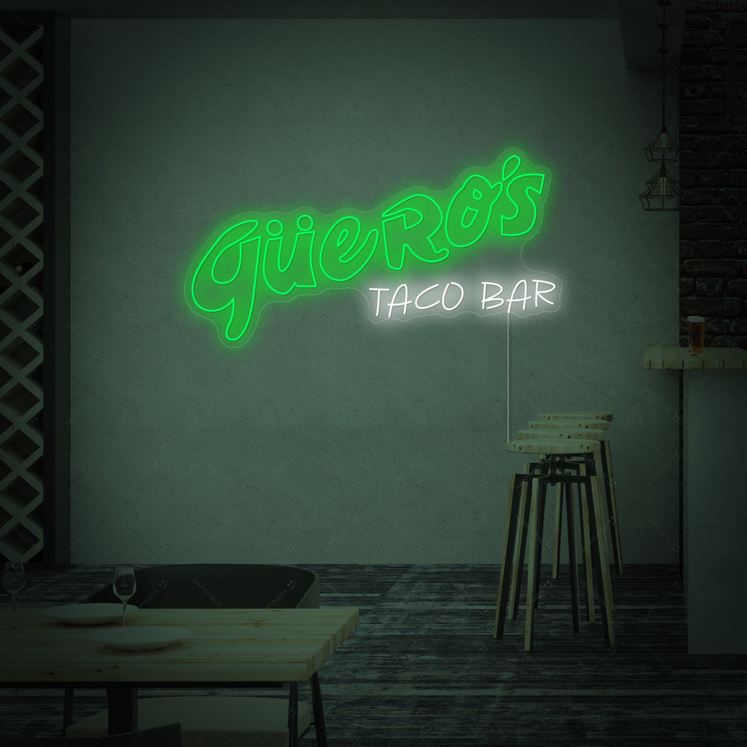 "Güero's Taco Bar" Neonbord