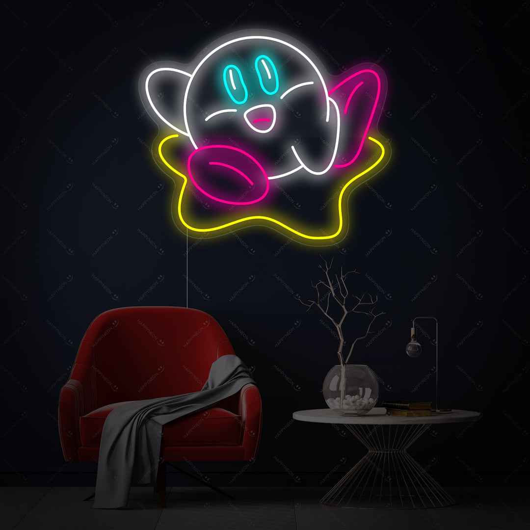 "Spelkarakter Kirby" Neonbord