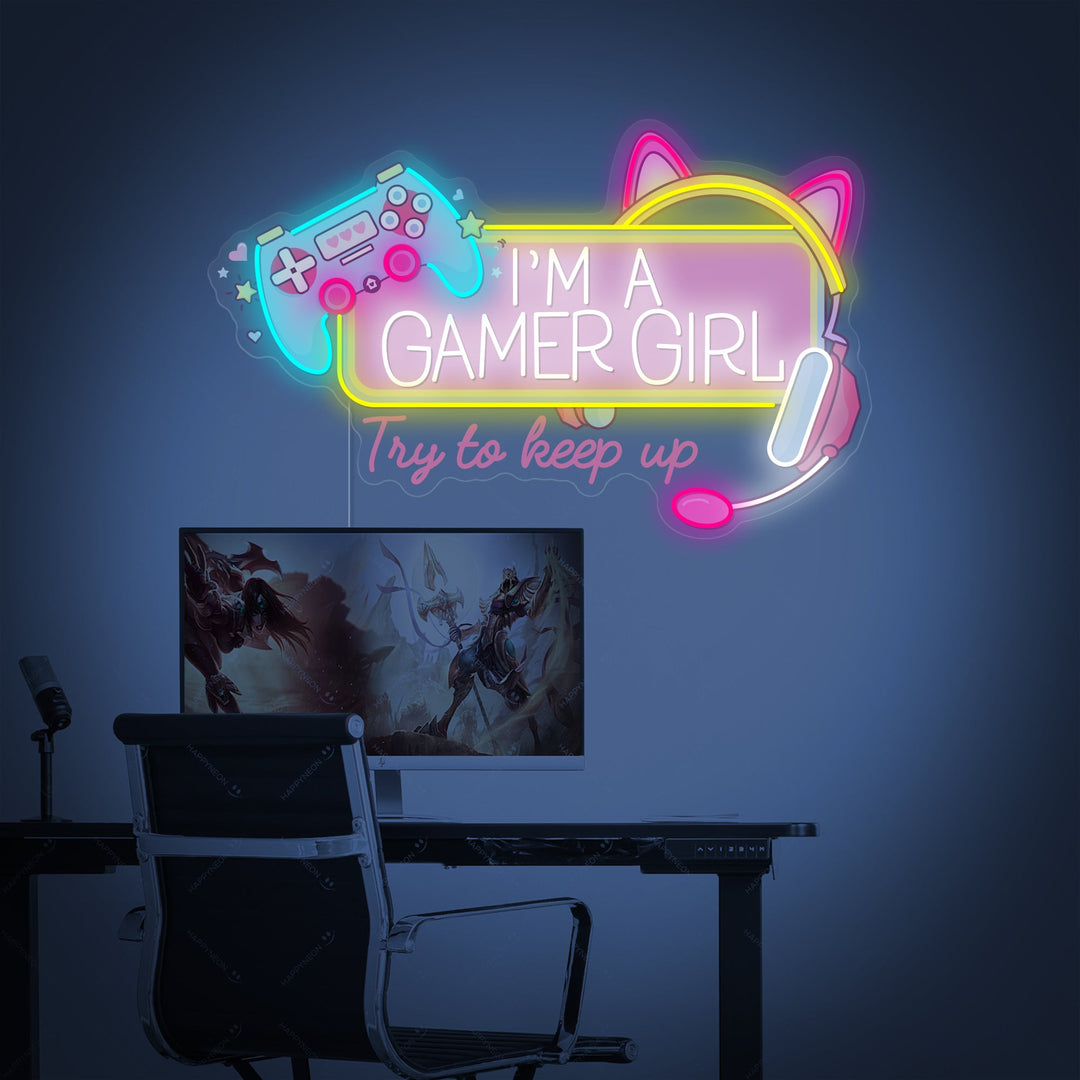 "Meisjes Gamer Logo" Neonbord