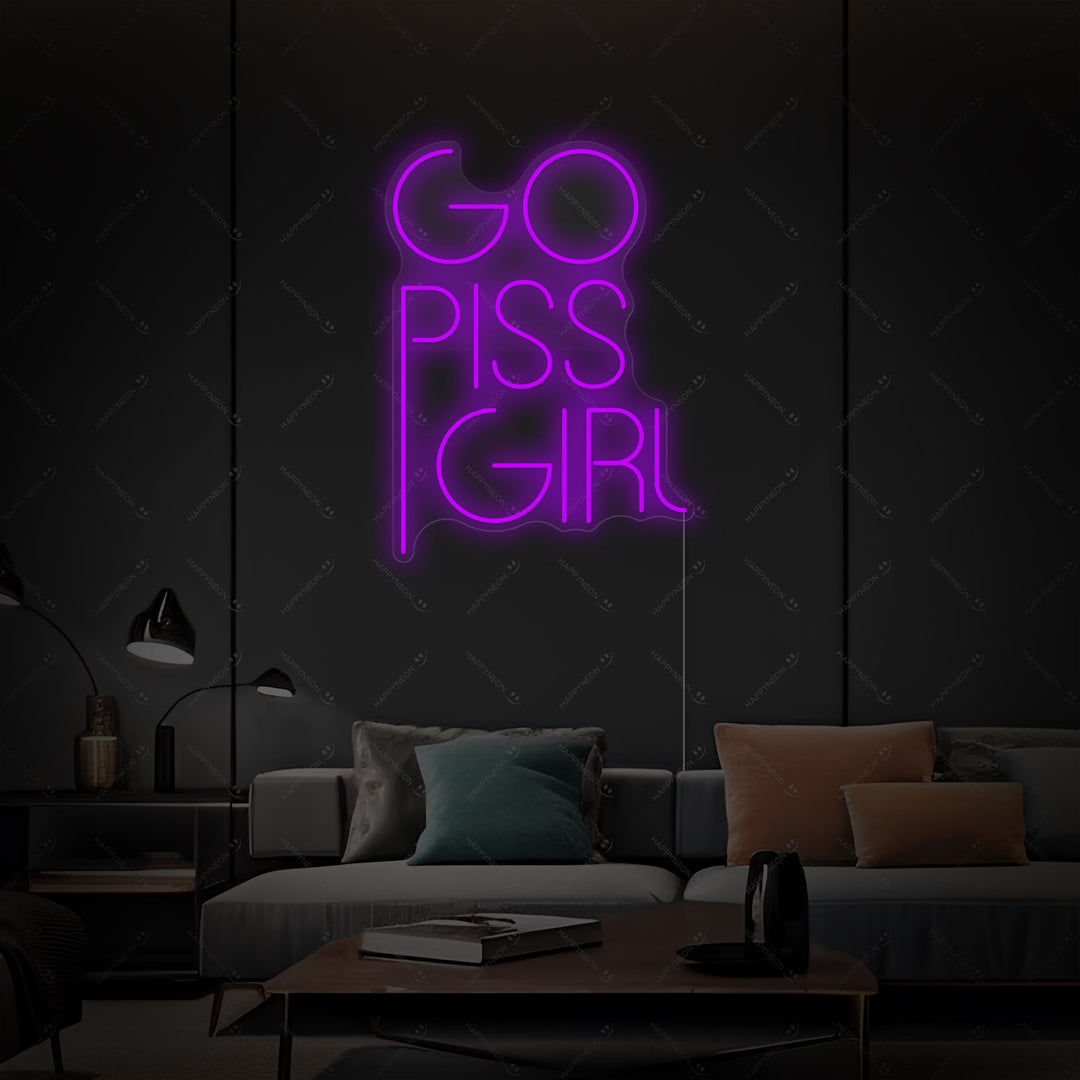 "Go Piss Girl" Neonbord