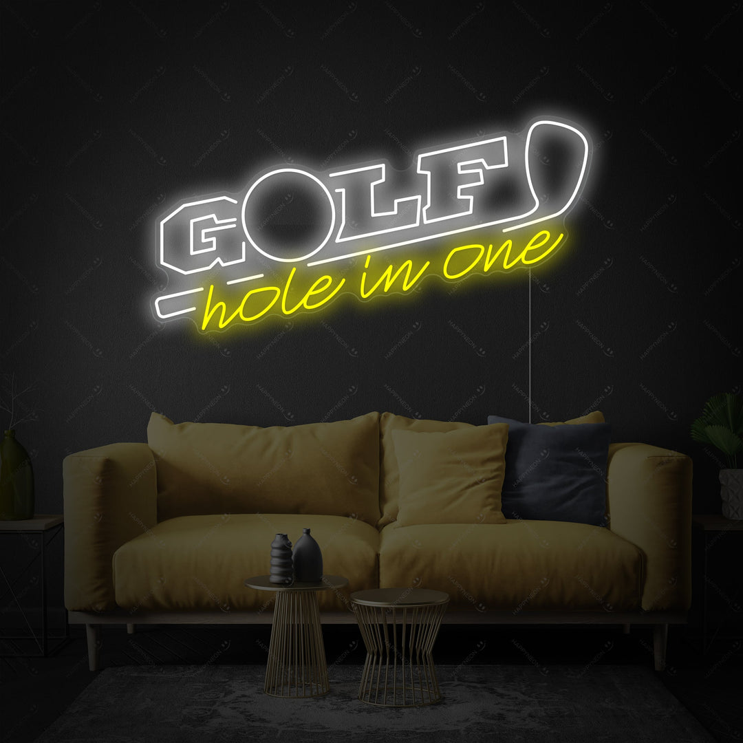 "Golf Hole In One" Neonbord
