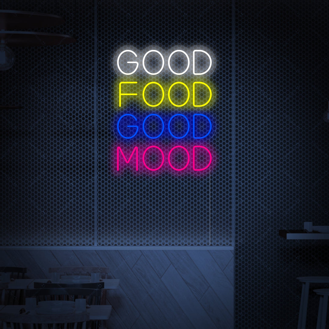 "Good Food Good Mood" Neonbord