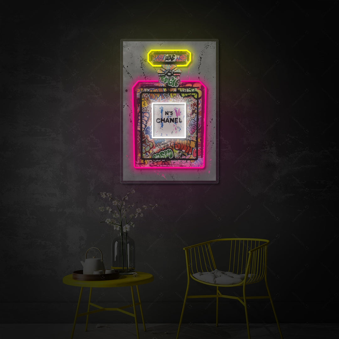 "Graffiti Luxe Spray Nr. 5" Neonbord