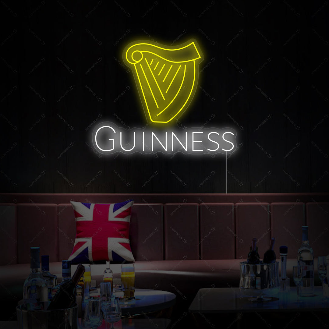 "Guin Irish Lager" Neonbord
