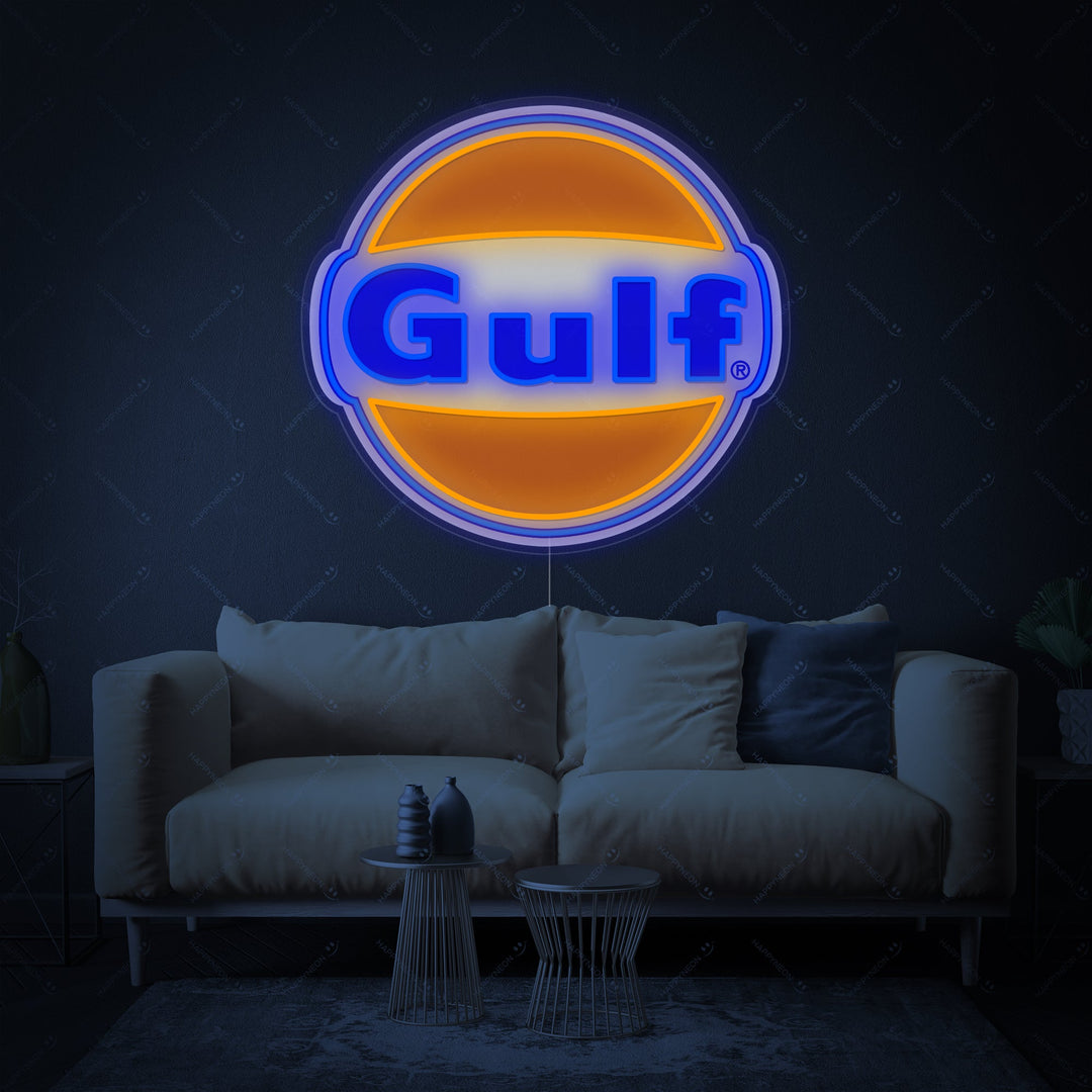 "Gulf Benzine" Neonbord