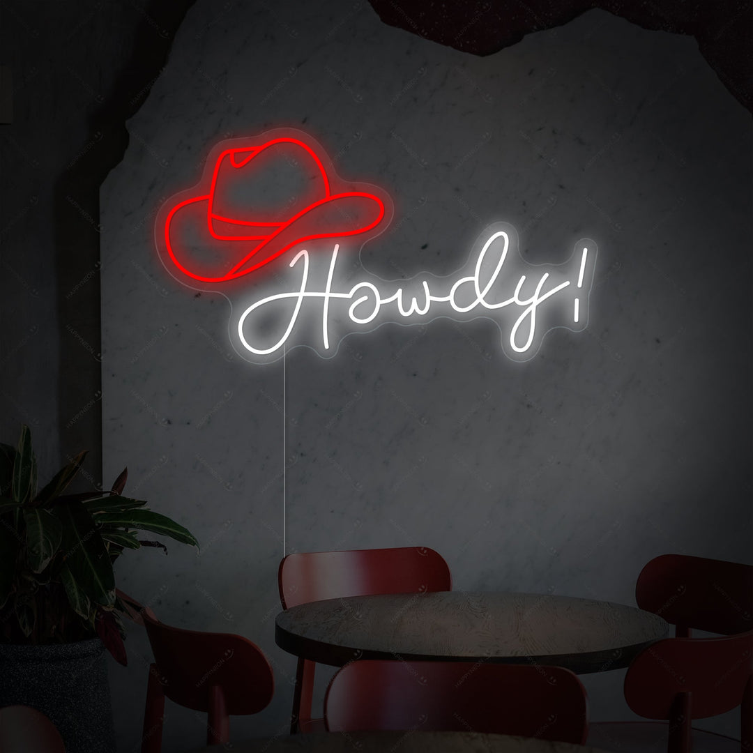"Howdy" Neonbord