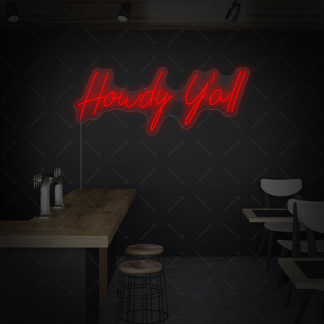 "Howdy Y'all" Neonbord