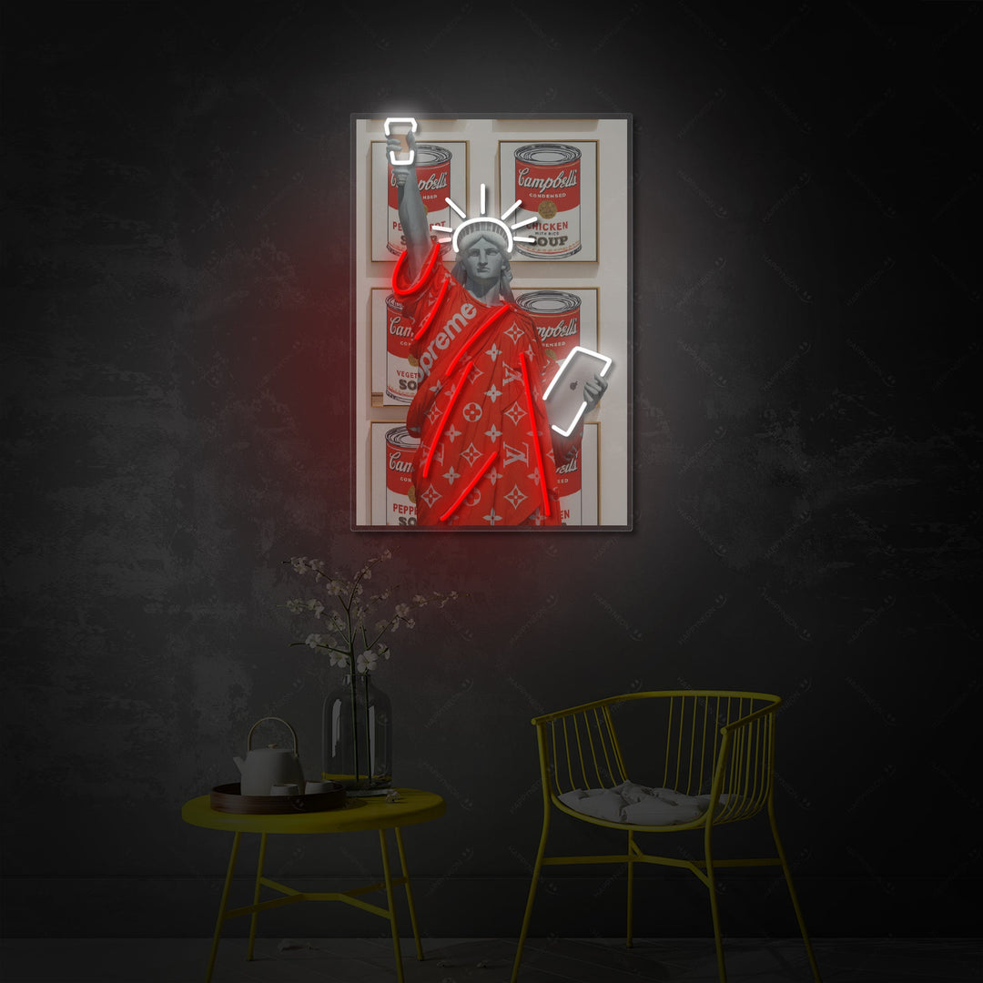 "Hype Liberty Pop Art" Neonbord