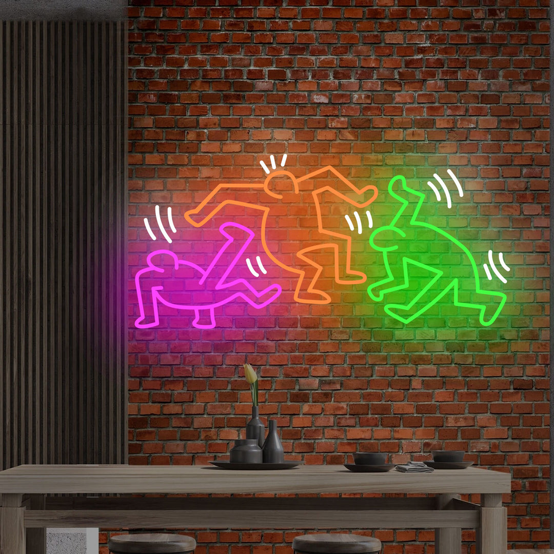 "Dansende mensen" Neon Verlichting