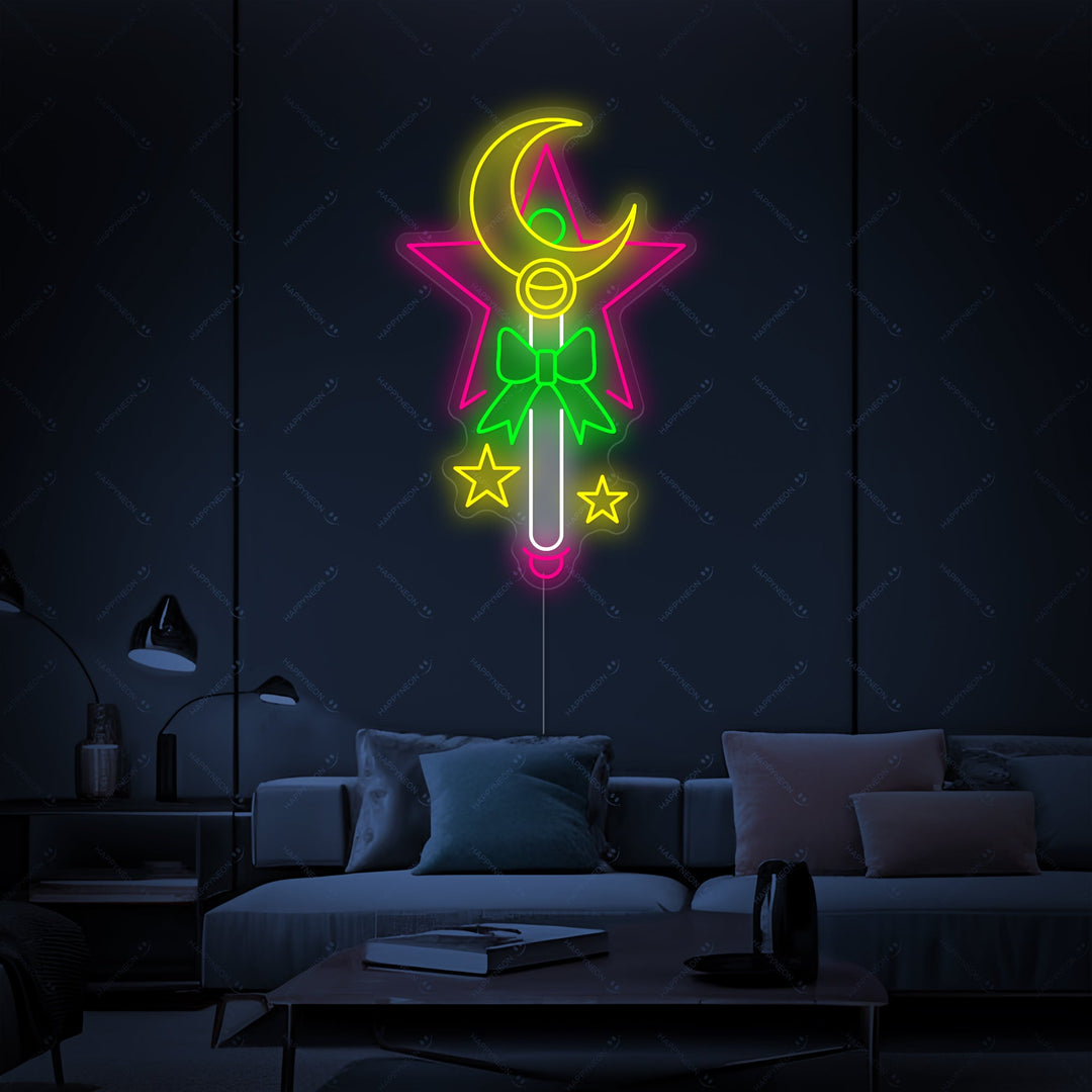 "Magische stok" Neonbord