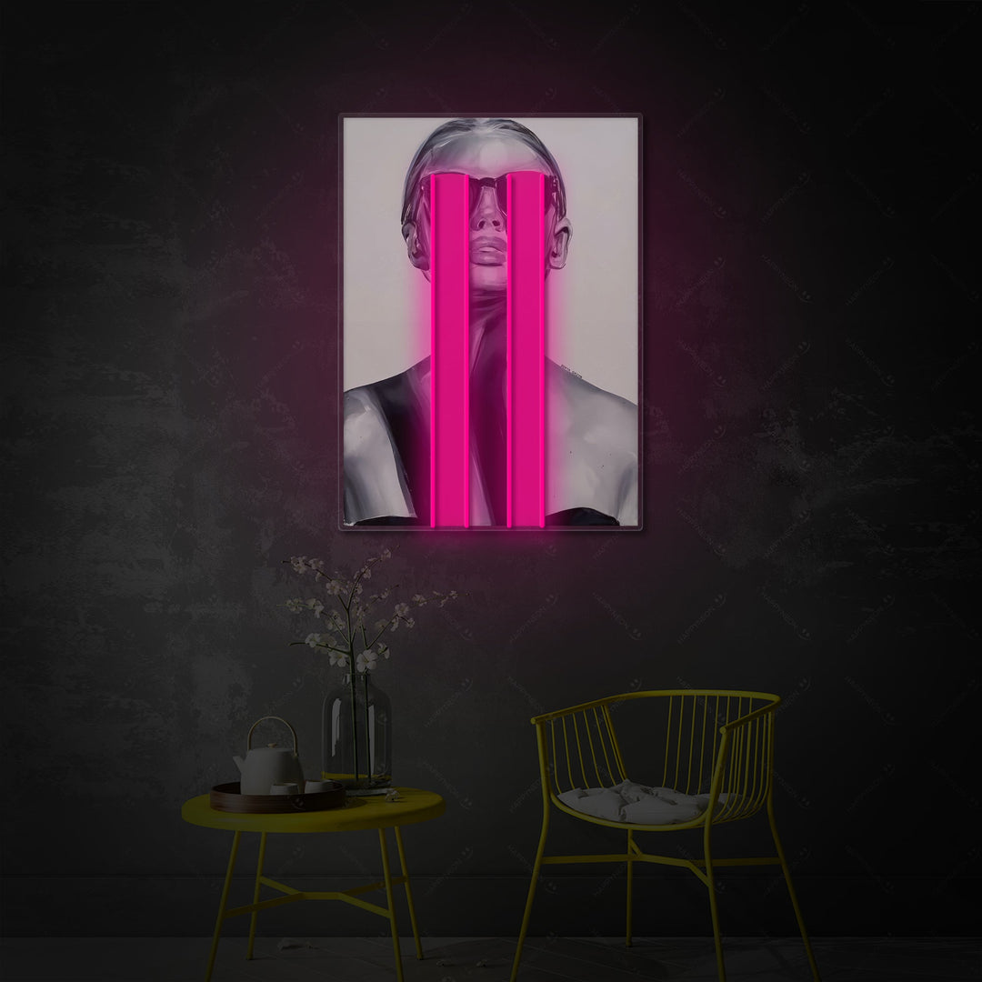 "Gemaskerde Muze" Neonbord