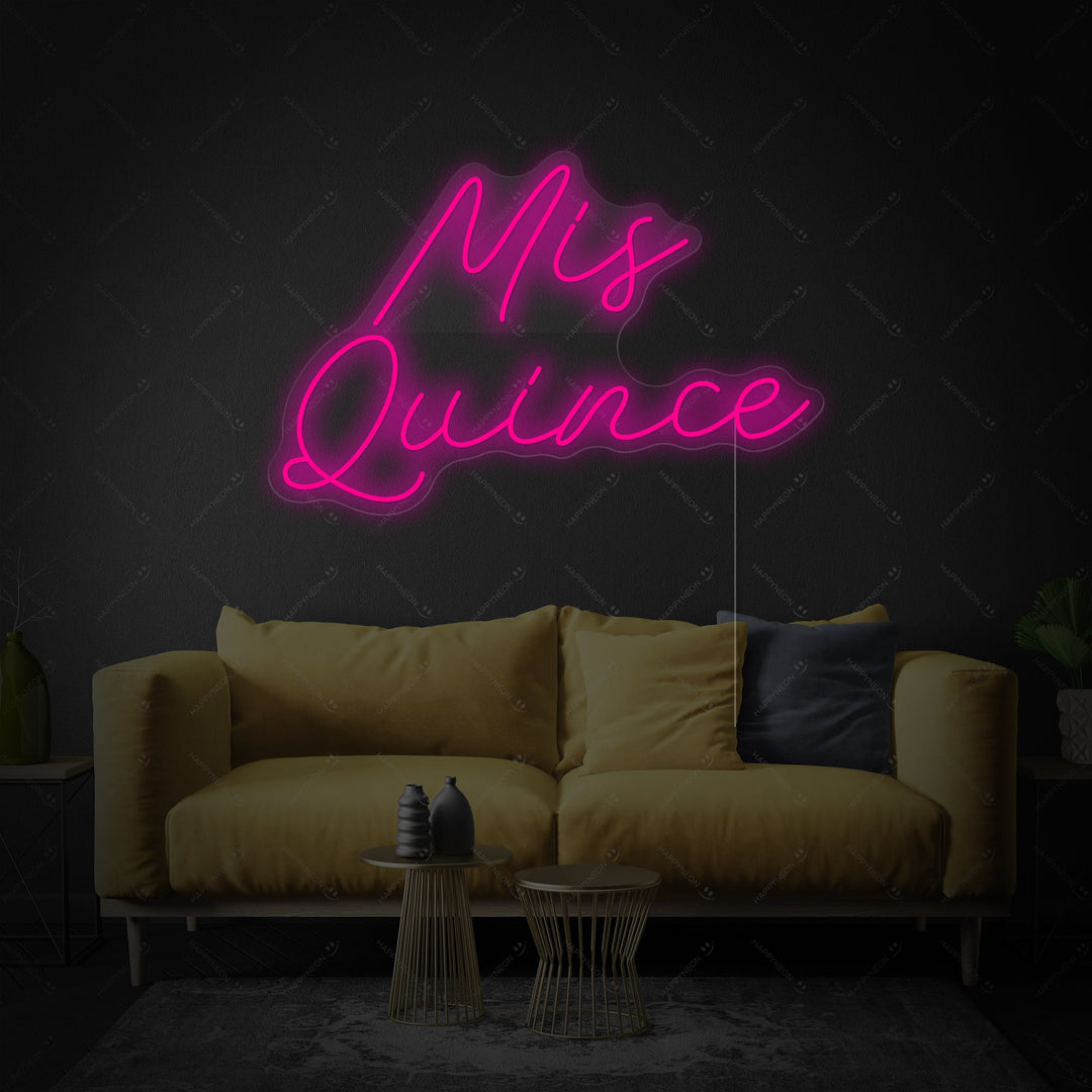 "Mis Quince" Neonbord