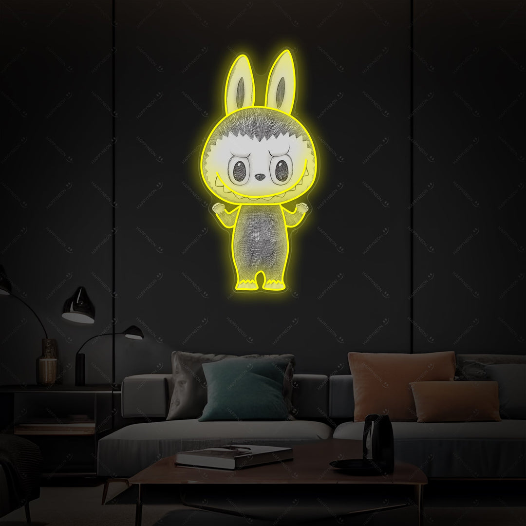 "Monster Labubu Sketch" Neonbord