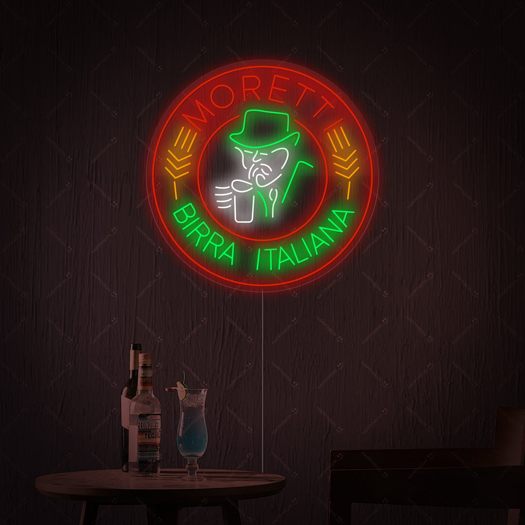 "Moretti Birra Italiana" Neonbord