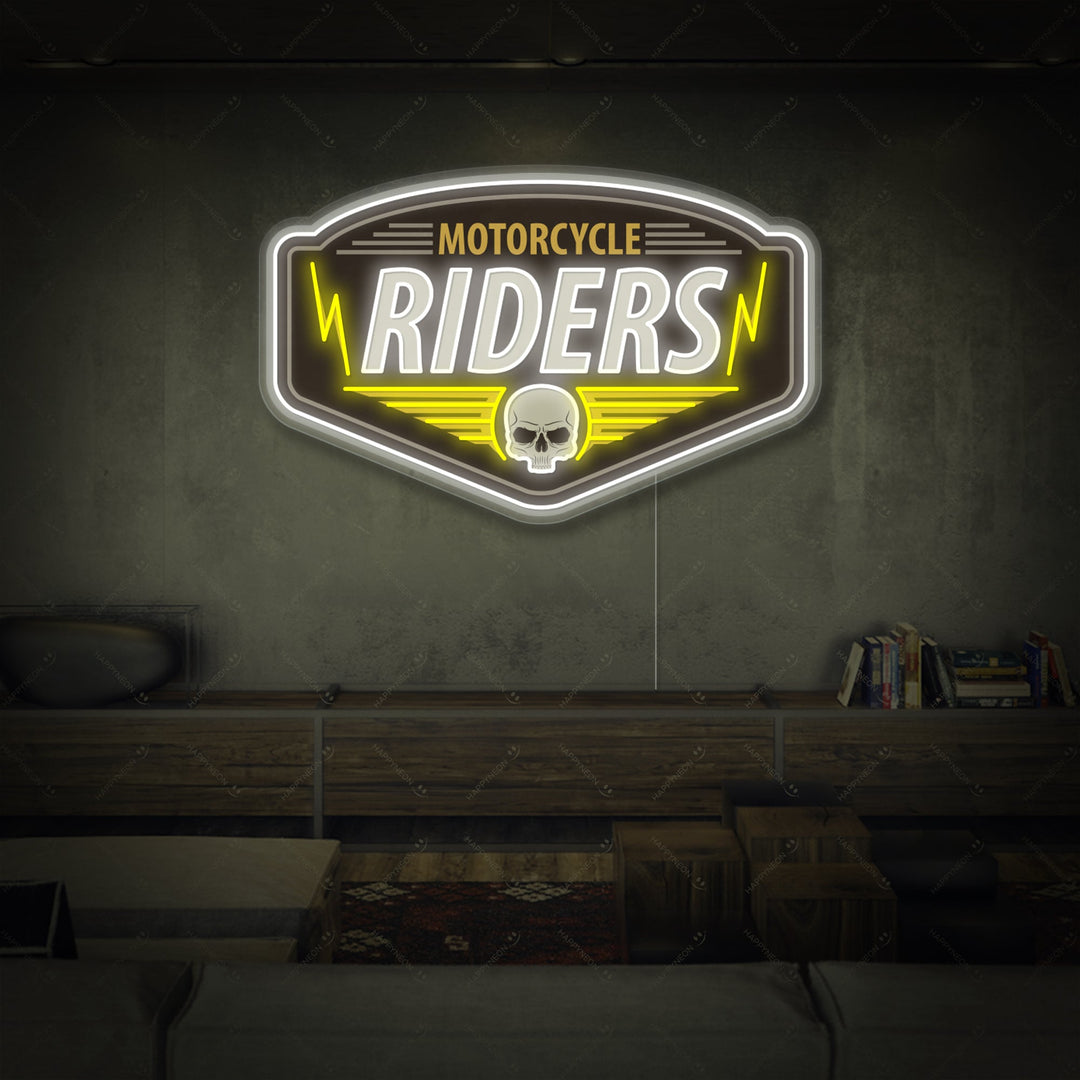 "Motorcycle Riders" Neonbord