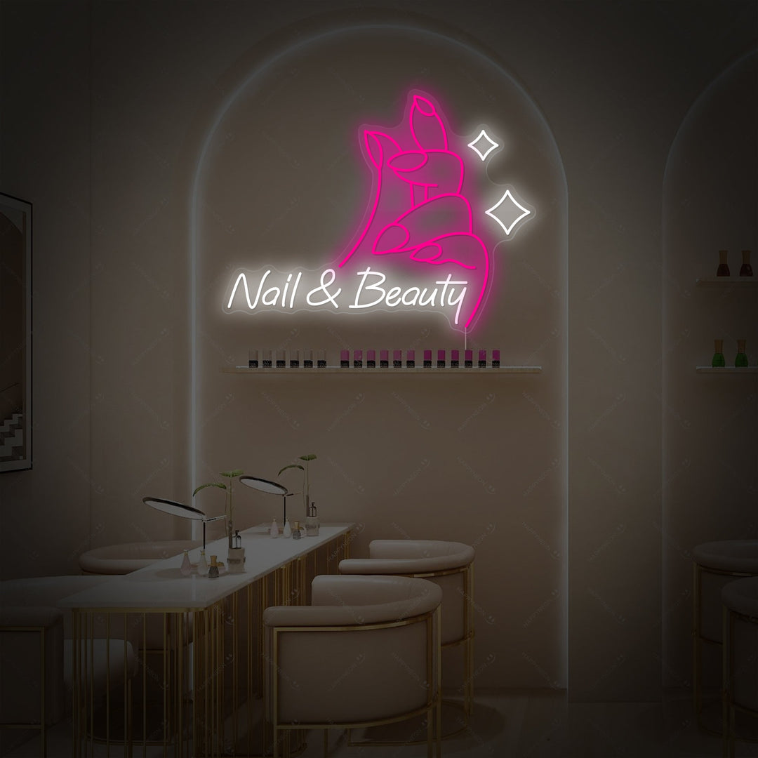 "Nail & Beauty" Neonbord