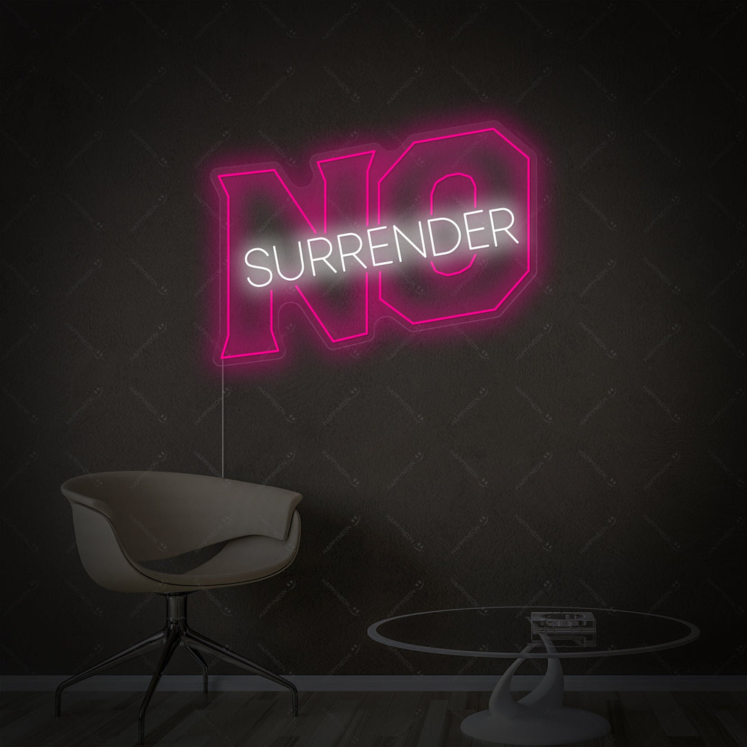 "No Surrender" Neonbord