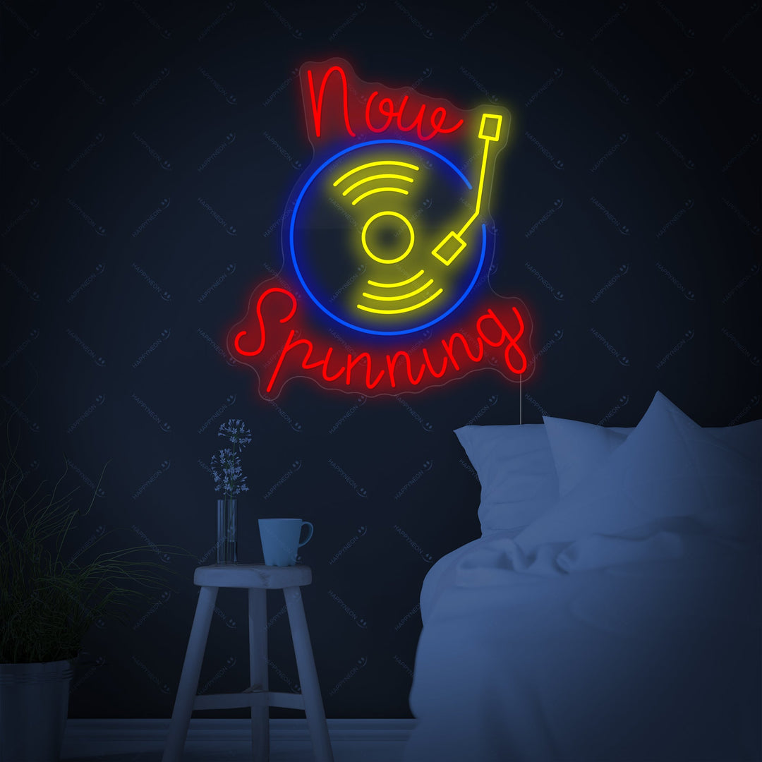 "Now Spinning" Neonbord