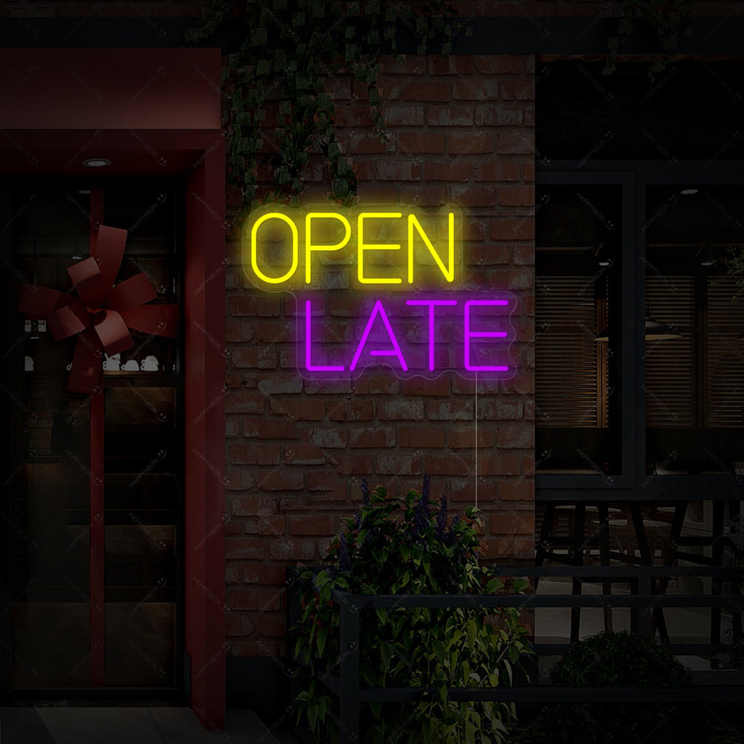 "Open Late" Neonbord