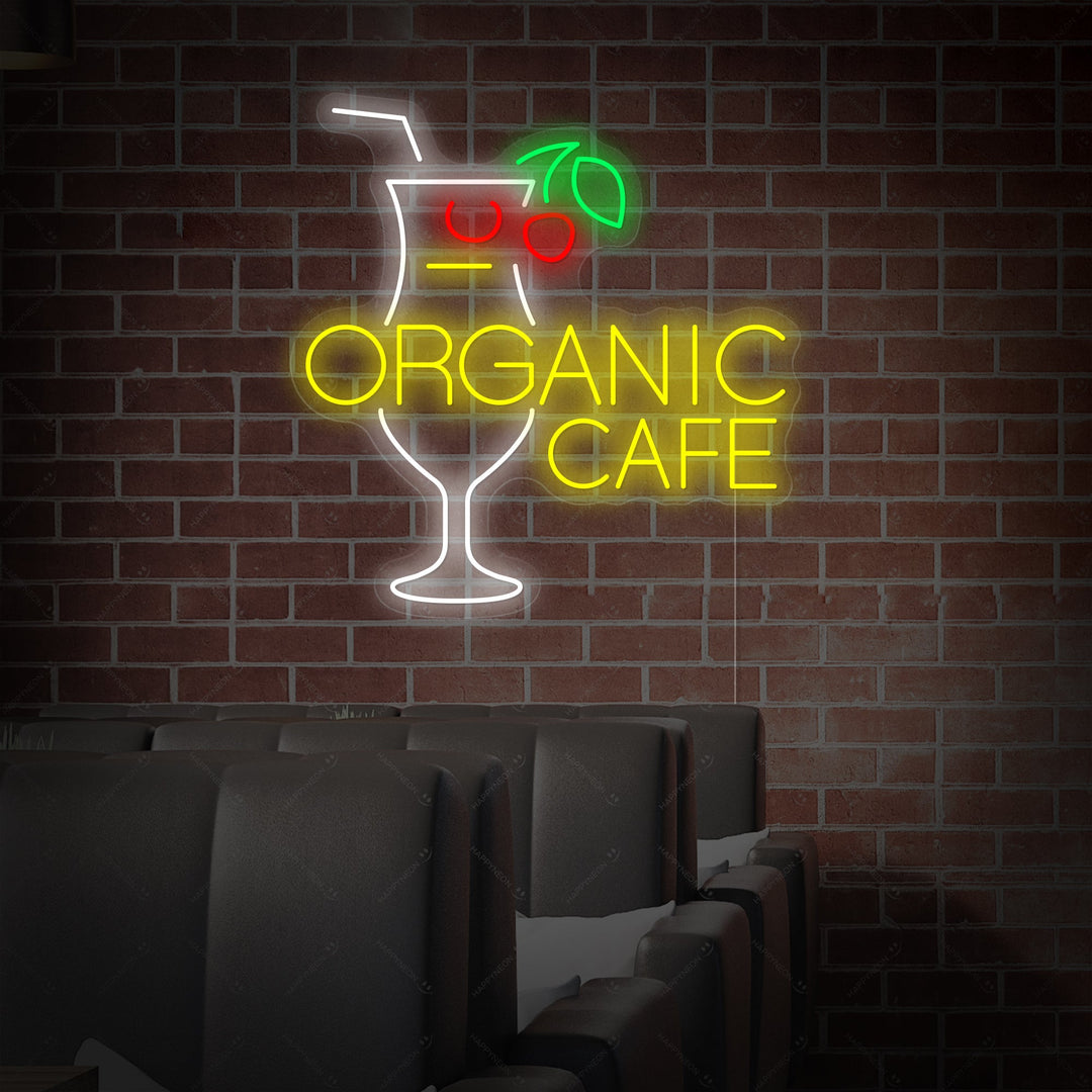 "Organic Cafe" Neonbord